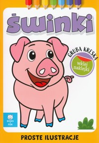 Świnki z naklejkami gruba kreska -  - książka