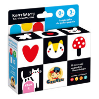 CzuCzu Kontrasty na sznureczku Książeczka do pokazywania dla dzieci 0-3 mies.+ -  - książka