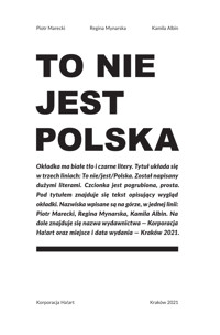To nie jest Polska - Piotr Marecki, Regina Mynarska, Kamila Albin - ebook