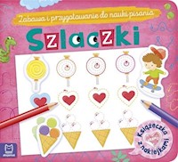 Szlaczki Książeczka z naklejkami Zabawa i przygotowanie do nauki pisania -  - książka