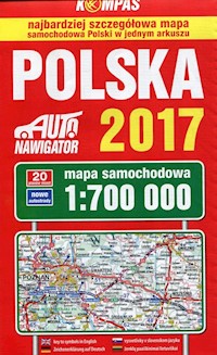 Polska 2017 Mapa samochodowa 1:700 000 -  - książka