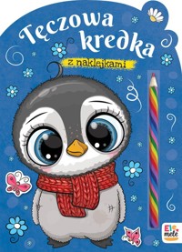 Tęczowa kredka z naklejkami Pingwin -  - książka