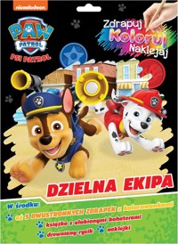 Psi Patrol Zdrapuj, koloruj, naklejaj Dzielna ekipa -  - książka