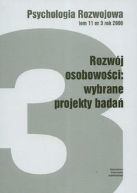 Psychologia rozwoju Tom 11 nr 3 rok 2006 -  - książka