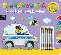 Kolorowanka z kredkami woskowymi Udane zabawy malucha Książeczka fioletowa - null - książka