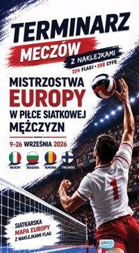 Terminarz meczów z naklejkami. Mistrzostwa Europy w Piłce Siatkowej Mężczyzn 2026 - zbiorowa praca - książka