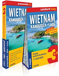 Wietnam Kambodża Laos 3w1 przewodnik + atlas + mapa - Królczyk Jakub - książka