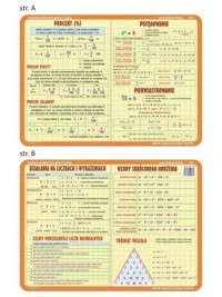 Podkładka edukacyjna 031 - Matematyka. Procent, potęgowanie, działania na liczbach i wyrażeniach, wzory skróconego mnożenia -  - książka
