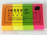 Zakładki indeksujące, 200 szt. - neon -  - książka