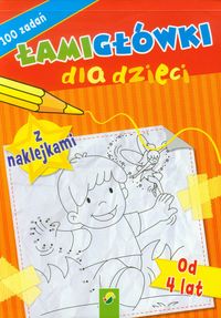 Łamigłówki dla dzieci z naklejkami -  - książka