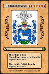Die adlige polnische Familie Hippocentaurus. The noble Polish family Hippocentaurus. - Werner Zurek - ebook
