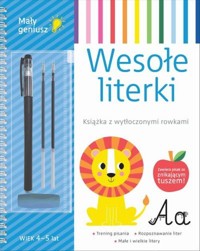 Wesołe literki. Mały geniusz. Książka z wytłoczonymi rowkami - Elżbieta Korolkiewicz - książka