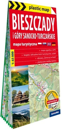 Bieszczady i Góry Sanocko-Turczańskie mapa turystyczna 1: 65 000 foliowana 2026 - zbiorowa praca - książka