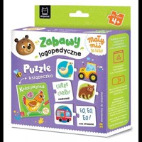 Mały miś to lubi! Zabawy logopedyczne. Puzzle + książeczka - Podgórska Anna - książka