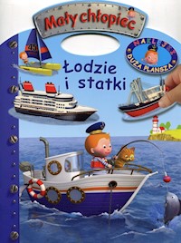 Mały chłopiec Łodzie i statki Naklejki Duża plansza -  - książka