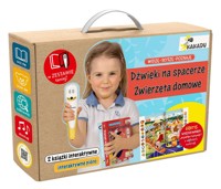 Mówiąca książka interaktywna „Widzę, słyszę, poznaję. Dźwięki na spacerze i Zwierzęta domowe”(zestaw z piórem Kakadu) - Agnieszka Matz (ilustr.) - książka