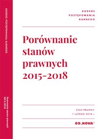 Porównanie stanów prawnych KPK 2015-2018 -  - książka
