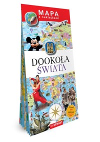 Mapy z naklejkami. Dookoła świata - Ewa Lodzińska, Piotr Wójcik - książka