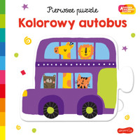 Kolorowy autobus. Akademia mądrego dziecka. Pierwsze puzzle - Damien Barlow, Lisa Barlow - książka