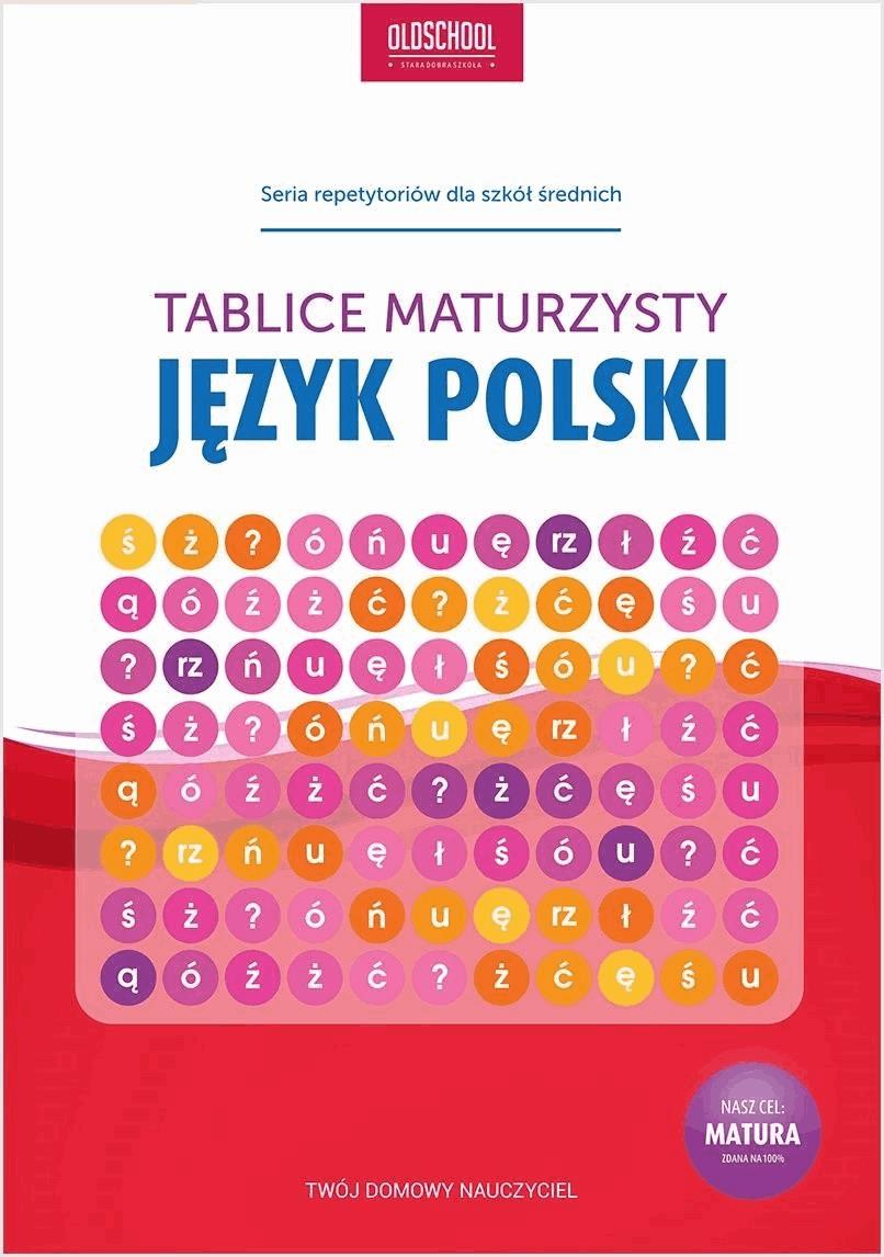 Okładka:Język polski. Tablice maturzysty 