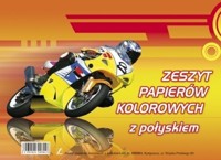 Zeszyt papierów kolorowych A5/10 z połyskiem -  - książka