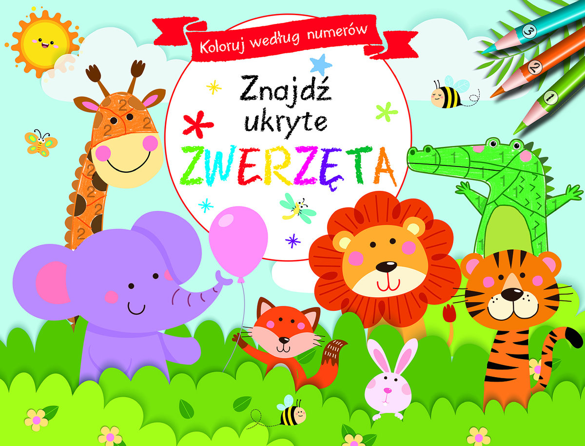 Koloruj według numerów. Znajdź ukryte zwierzęta - zbiorowa praca - książka