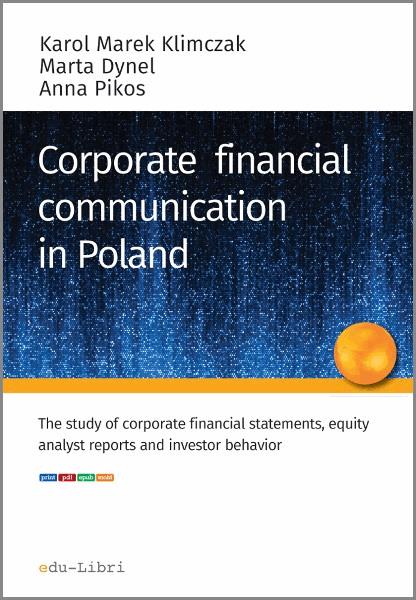 Okładka:Corporate financial communication in Poland 