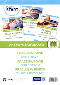 Pewny start Aktywni zawodowo Prace biurowe Karty pracy 1 Prace biurowe Karty pracy 2 Pracuję w biurze Materiał edukacyjny - Hryń Joanna, Minkiewicz Anna, Rapiej Krystyna - książka