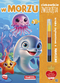 Ciekawskie zwierzęta W morzu z kredką i naklejkami - Salamon Katarzyna - książka