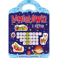 Łamigłówki z elfem. Książeczka z naklejkami - zbiorowa praca - książka