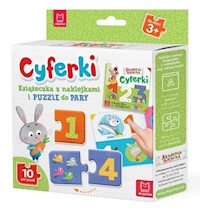 Cyferki Książeczka z naklejkami i puzzle do pary -  - książka