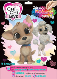 Chi Chi Love. Zdrapuj, koloruj, naklejaj - zbiorowa praca - książka