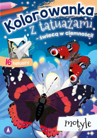 Kolorowanka z tatuażami świecą w ciemności Motyle -  - książka