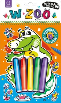 W zoo. Welurkowe kolorowanki. Dotykaj i koloruj - Anna Podgórska - książka