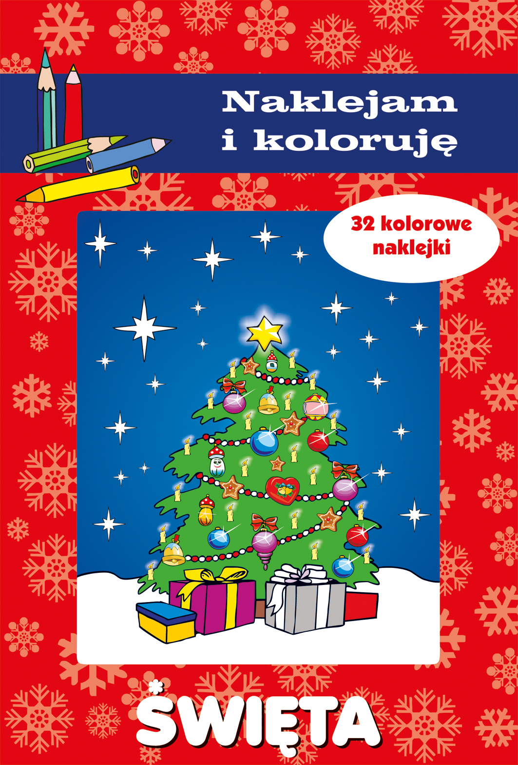Święta. Naklejam i koloruję - Wiśniewska Anna - książka