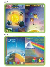 Podkładka edukacyjna 034 - Geografia. Układ słoneczny, pory roku, atmosfera, światło i kolory -  - książka