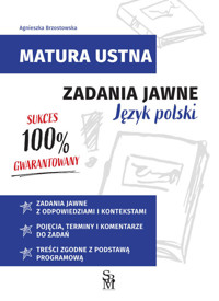 Zadania jawne Język polski Matura ustna - Brzostowska Agnieszka - książka