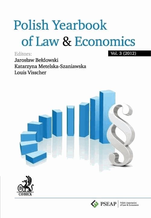 Okładka:Polish Yearbook of Law and Economics. Vol. 3 (2012) 