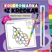 Kolorowanka z kredką. Warzywa i owoce - Marcin Południak - książka