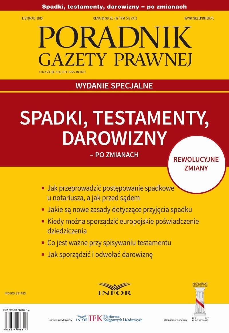 Okładka:Poradnik Gazety Prawnej. Wydanie specjalne 2015/11 