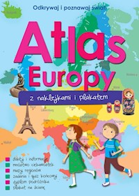 Atlas Europy z naklejkami i plakatem -  - książka