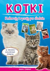 Kotki. Koloruję i rysuję po śladzie -  - ebook + książka