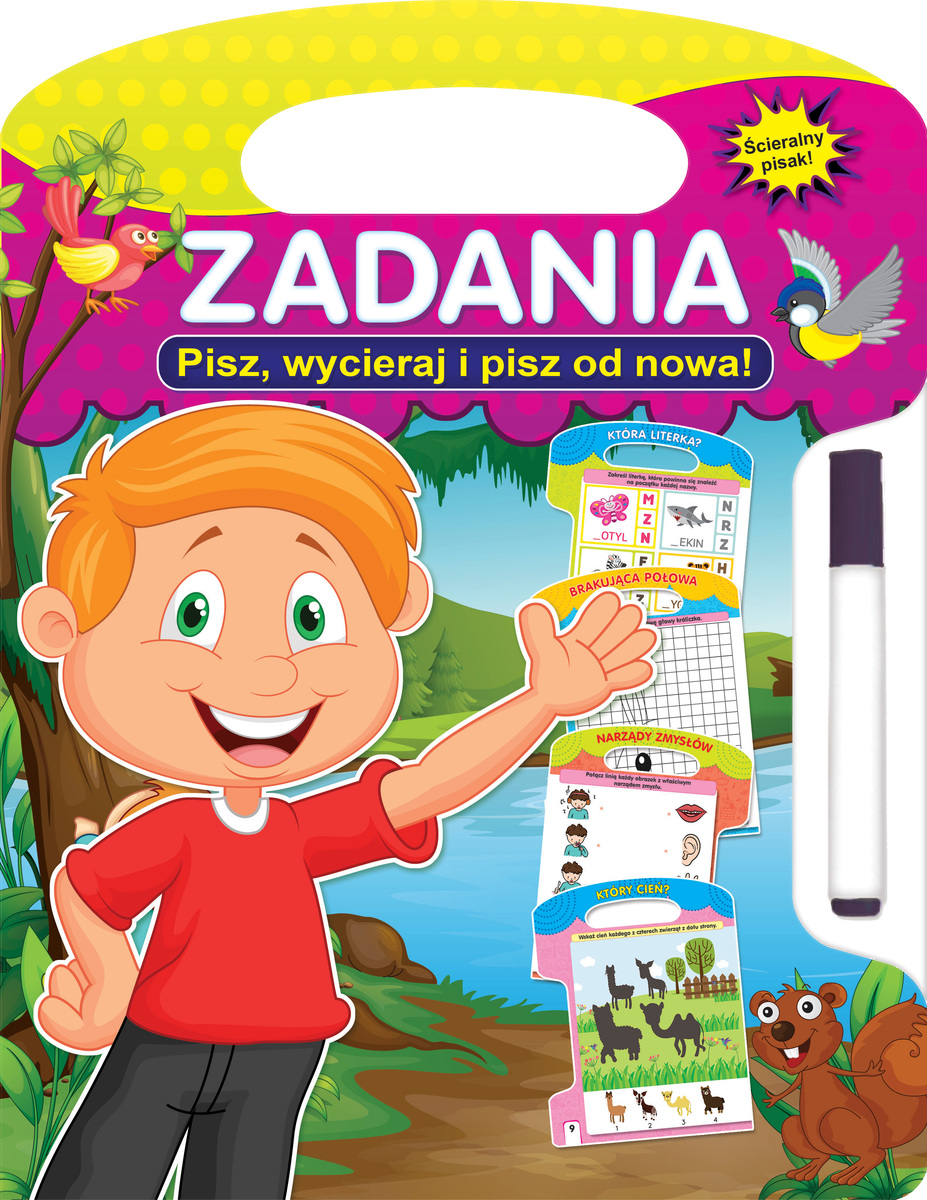 Zadania. Pisz, wycieraj i pisz od nowa! - zbiorowa praca - książka