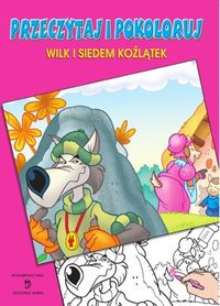 Wilk i siedem koźlątek przeczytaj i pokoloruj -  - książka