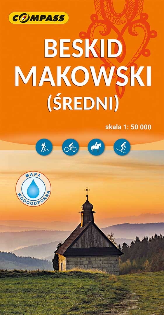 Beskid Makowski (średni). Mapa turystyczna w skali 1:50 000 (wersja wodoodporna) -  - książka