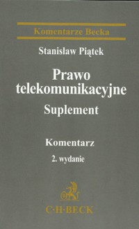 Prawo telekomunikacyjne Suplement - Piątek Stanisław - książka