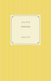 Siebenkäs - Jean Paul - ebook
