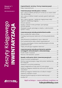 Zeszyt Księgowego Nr 1 Inwentaryzacja - Trzpioła Katarzyna - książka