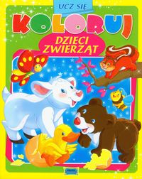 Ucz się koloruj Dzieci zwierząt -  - książka