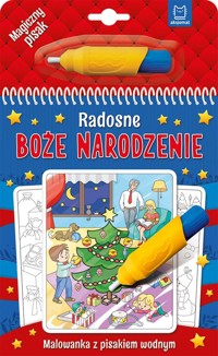 Radosne Boże Narodzenie. Malowanka z pisakiem wodnym -  - książka